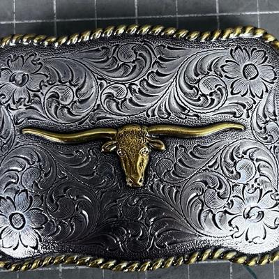 Long Horn Steer Buckle 