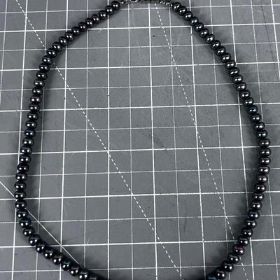 Gorgeous Gray Colored Pearls with Sterling Clasp