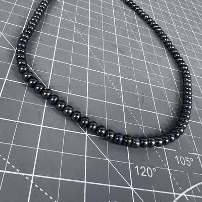 Gorgeous Gray Colored Pearls with Sterling Clasp