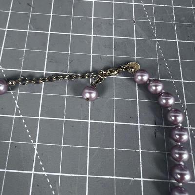 Nolan Miller Pink Pearl Choker NICE