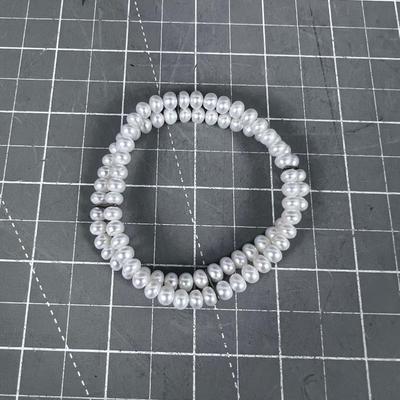 Double Stranded Bracelet with Mini Pearls 