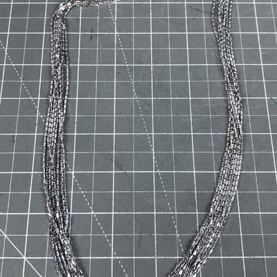 MILOR Italy 925 8 Strand Necklace 23" Long 