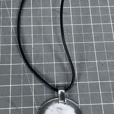 925 "One World" Disc Pendant 