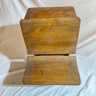 Antique New Peabody Cast Iron School Desk