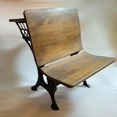 Antique New Peabody Cast Iron School Desk