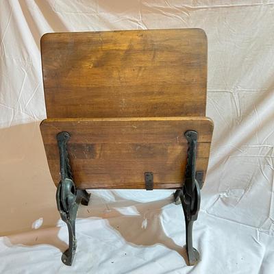 Antique New Peabody Cast Iron School Desk