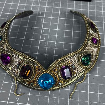 Brass Bejeweled Collar 