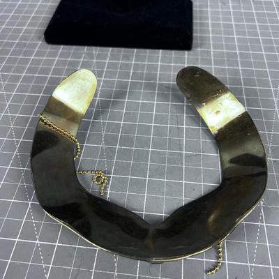 Brass Bejeweled Collar 
