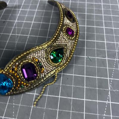 Brass Bejeweled Collar 