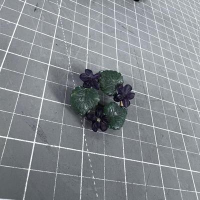 Vintage Brooch Marked Western Germany WOW! Purple and Green. PRETTY