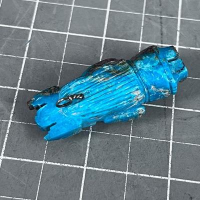 Hand Carved Turquoise Kachina Pendant AWESOME!!!