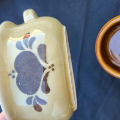Beautiful Vintage Brown Drip Glaze American Pottery Lot