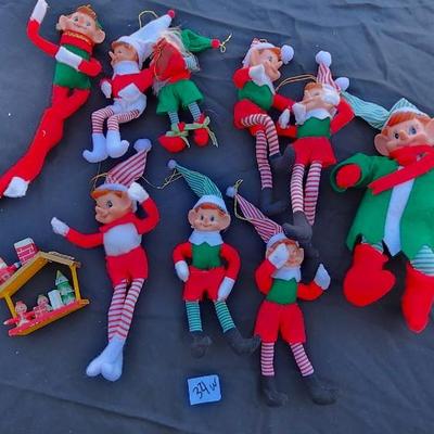 Christmas Pixie Elves Striped Legs Lot
