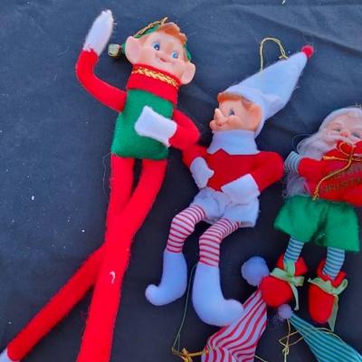 Christmas Pixie Elves Striped Legs Lot