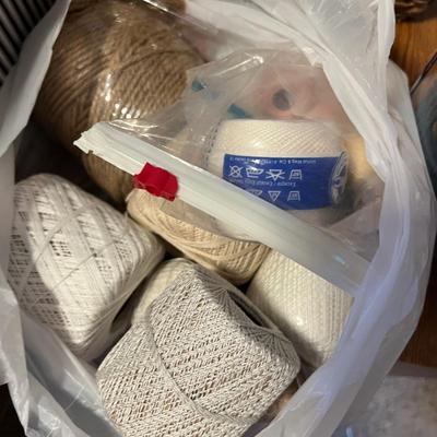 Huge Lot Yarn, Crochet, Knitting, Tatting, Crafting