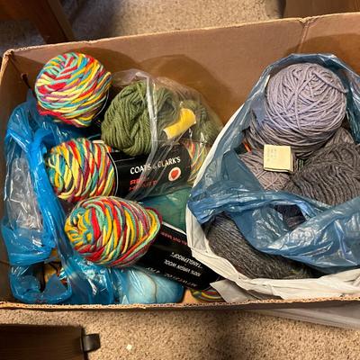 Huge Lot Yarn, Crochet, Knitting, Tatting, Crafting