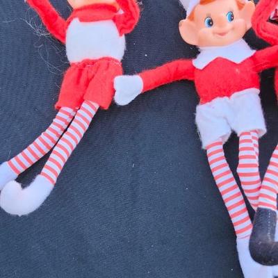 Christmas Pixie Elves Striped Legs Lot