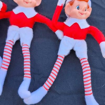 Christmas Pixie Elves Striped Legs Lot