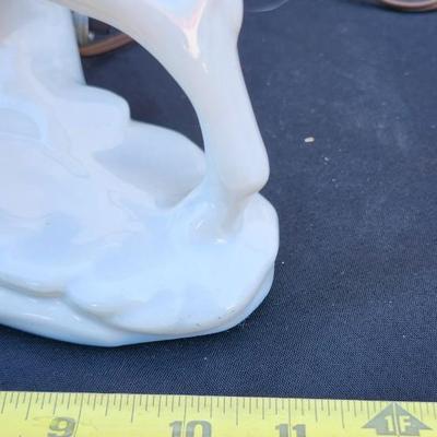 Maddux of California White Stallion Horse TV Mantle Lamp MCM W/ Light