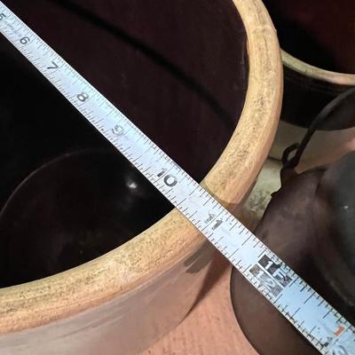 Lot Antique Vintage Crocks - Stoneware, Jugs, Tallest 19"