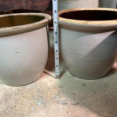 Lot Antique Vintage Crocks - Stoneware, Jugs, Tallest 19"