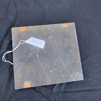Vintage ENGLANDER Heavy Iron Stove Oven Cover Plate Door Industrial Horseshoe Art