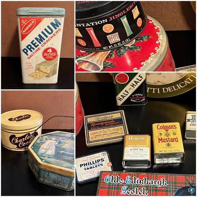 Mixed Lot of Vintage Tins