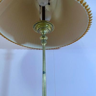 Vintage Brass Base Chair Lamp