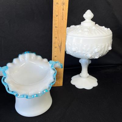 Lot 142 Fenton Milk Glass