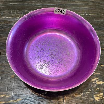 Purple aluminum bowl