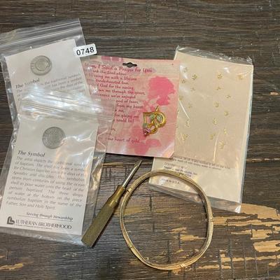 Misc baptism pins etc