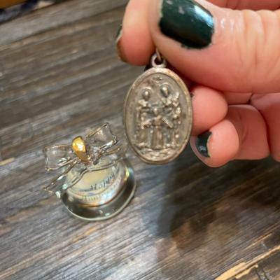 Happy Anniversary bell and miscellaneous pins etc