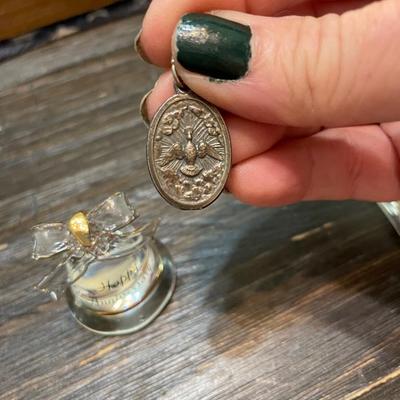 Happy Anniversary bell and miscellaneous pins etc