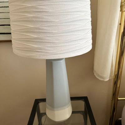 Blue and white lamp