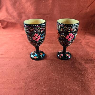 Hand-Painted Wooden Egg Holders
