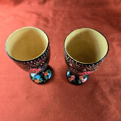 Hand-Painted Wooden Egg Holders