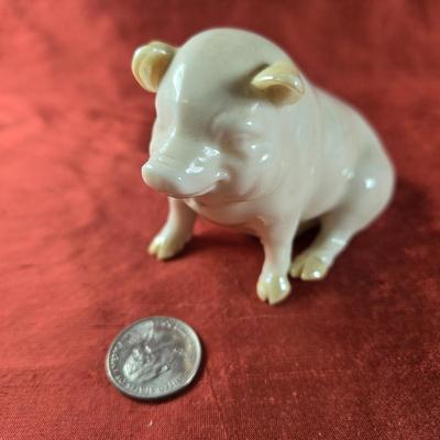 Belleek Pig Figurine