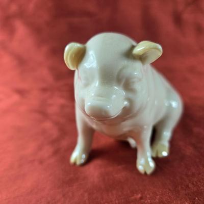 Belleek Pig Figurine