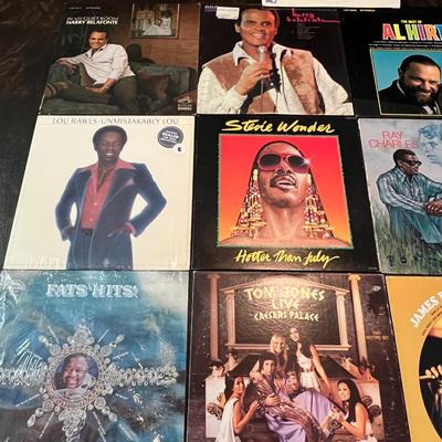 Stevie Wonder, Ray Charles, Harry Belafonte, Nat King Cole Vinyls Lot
