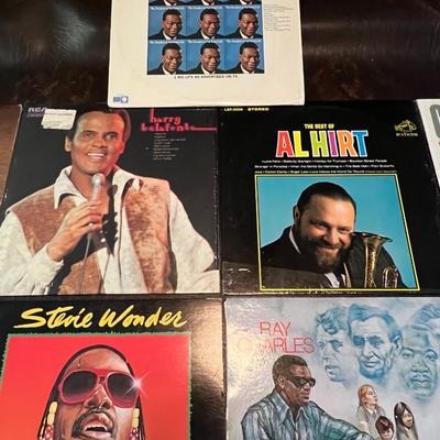 Stevie Wonder, Ray Charles, Harry Belafonte, Nat King Cole Vinyls Lot