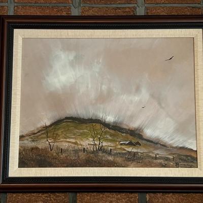 Don Hornberger Signed Landscape Painting- 29.5" x 24"