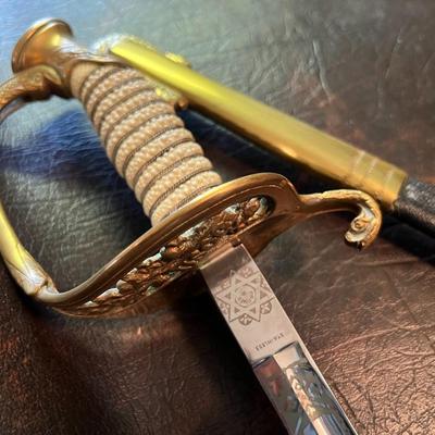 US Coast Guard Sword and Scabbard Wall Display
