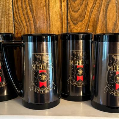 Michelob Thermo-Serv Steins- Set of 4