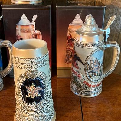 Anheuser Busch Collectible Steins- Set of 7