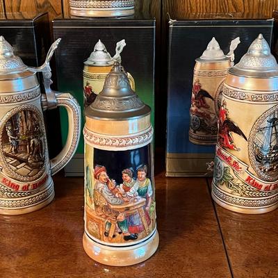 Anheuser Busch Collectible Steins- Set of 7