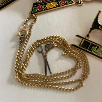 Sewing machine lapel pins