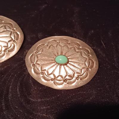 STERLING SILVER EARRINGS MARKED A B AND SILVER-TONE BRACELET
