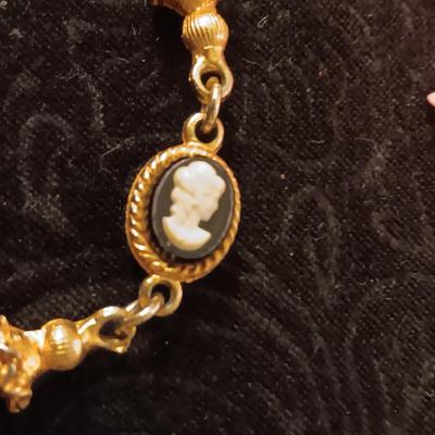 CAMEO PENDANTS, BRACELET, PINS AND EARRINGS