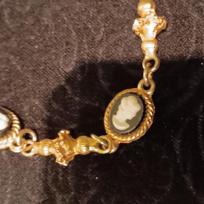 CAMEO PENDANTS, BRACELET, PINS AND EARRINGS