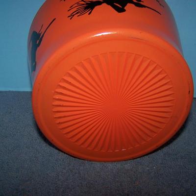 LOT 1 FABULOUS VINTAGE HAZEL ATLAS HALLOWEEN WITCH GLASS ICE BUCKET